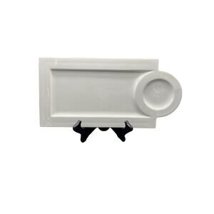 Moderne Cheese/ Appetizer Plate Modern Designed White Porcelain - VG Condition